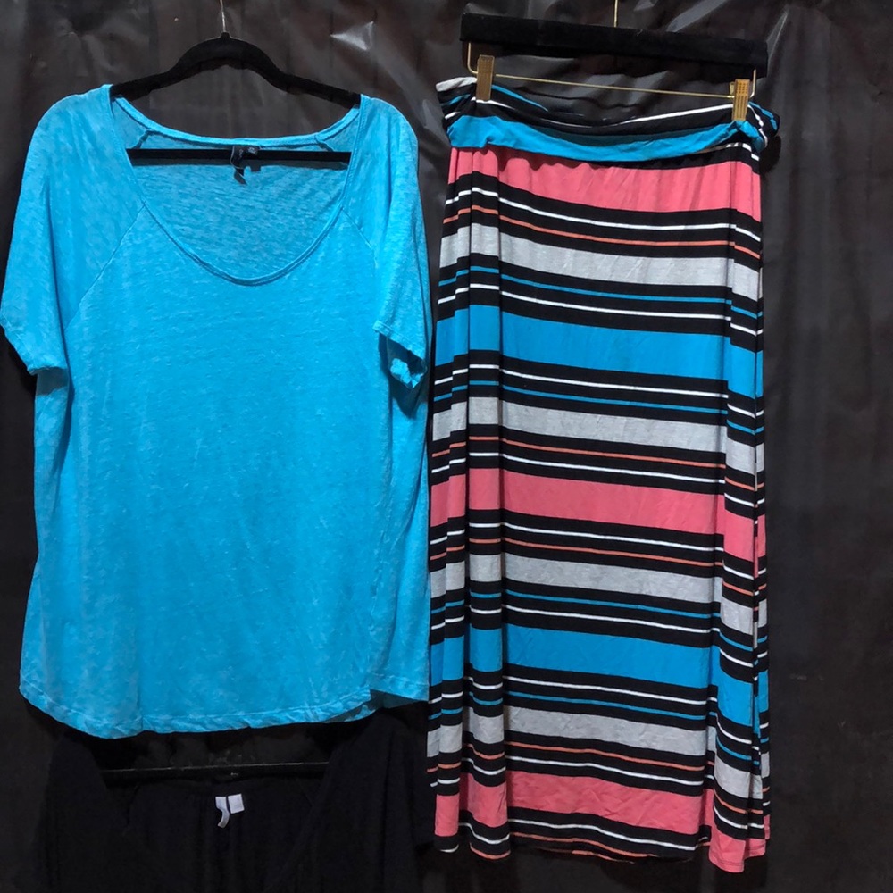 Striped long maxi skirt NWOT